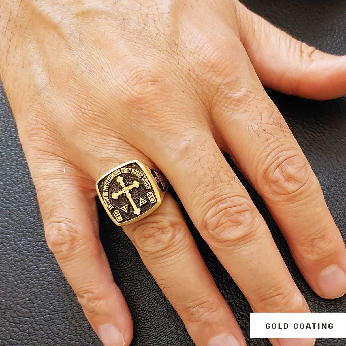 Crafted for the Devoted Rosae Crucis Ring, Personalized Rosae Crucis Ring