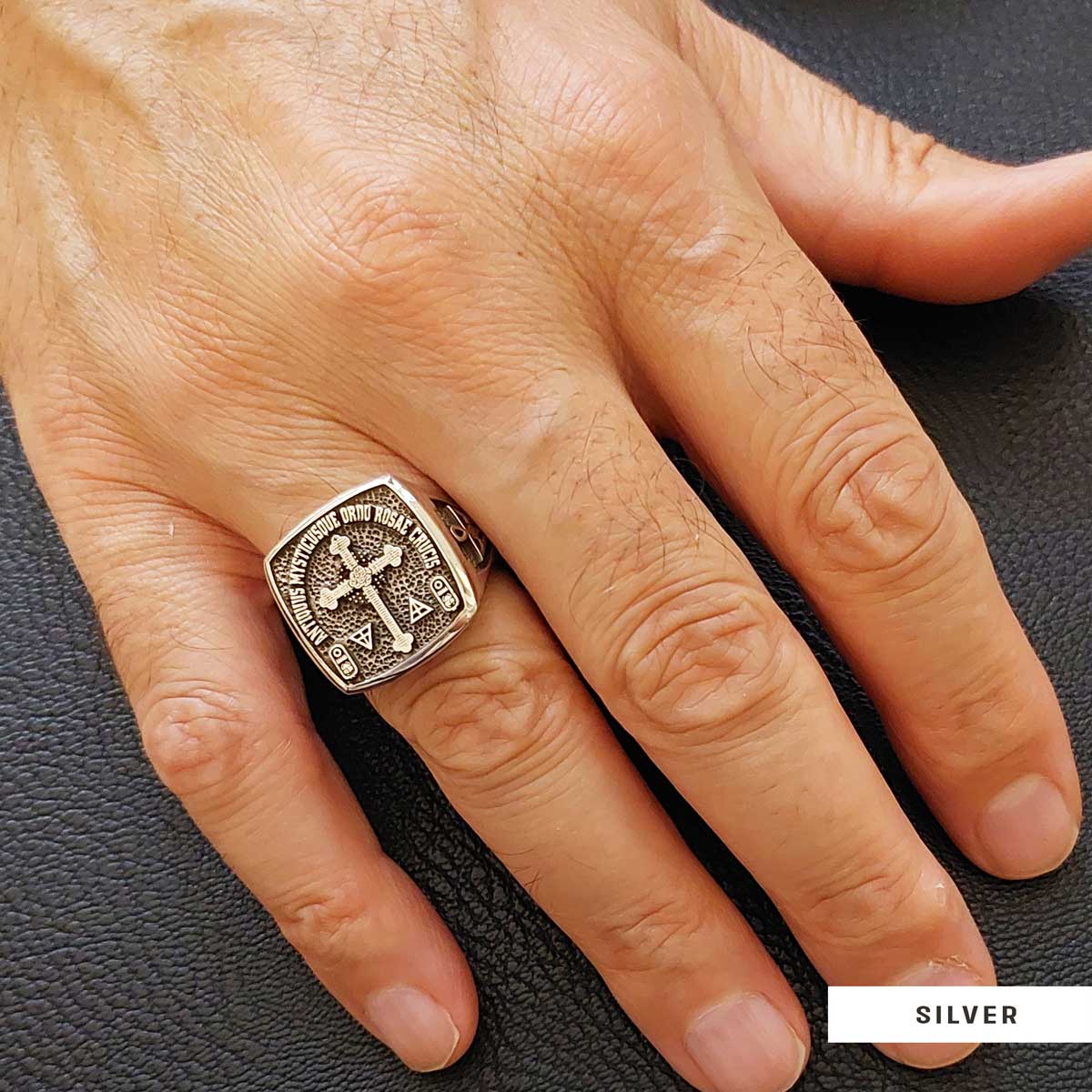 Crafted for the Devoted Rosae Crucis Ring, Personalized Rosae Crucis Ring Crafted for the Devoted Rosae Crucis Ring, Personalized Rosae Crucis Ring