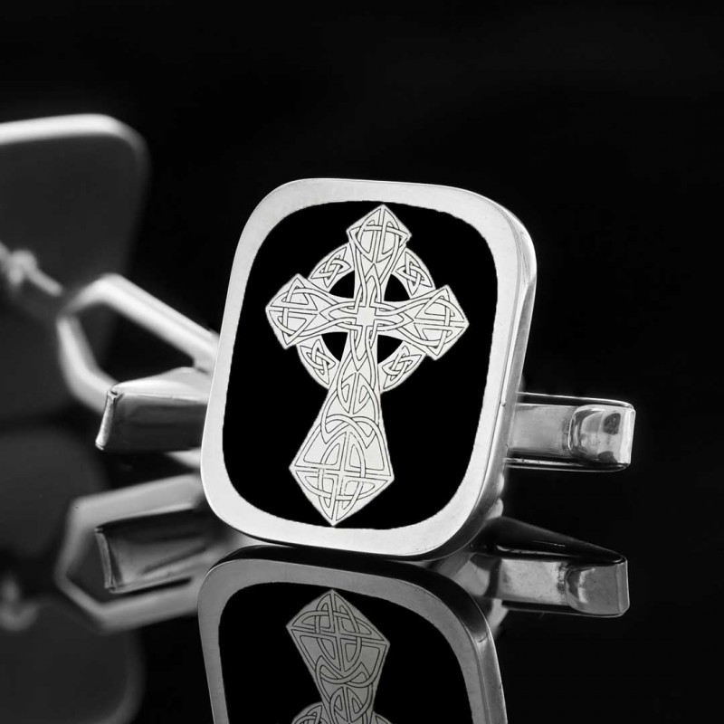 925 Sterling Silver Cross Christian Cufflink