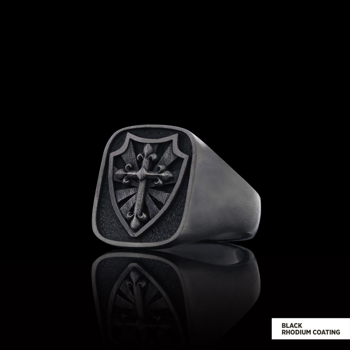 Cross and Shield Ring, Faith Jewelry, Christian Armor Jewelry, Knight's Cross and Shield Ring, Symbol of Protection and Faith, Gift for Himself