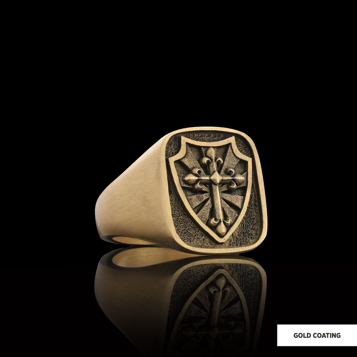 Cross and Shield Ring, Faith Jewelry, Christian Armor Jewelry, Knight's Cross and Shield Ring, Symbol of Protection and Faith, Gift for Himself