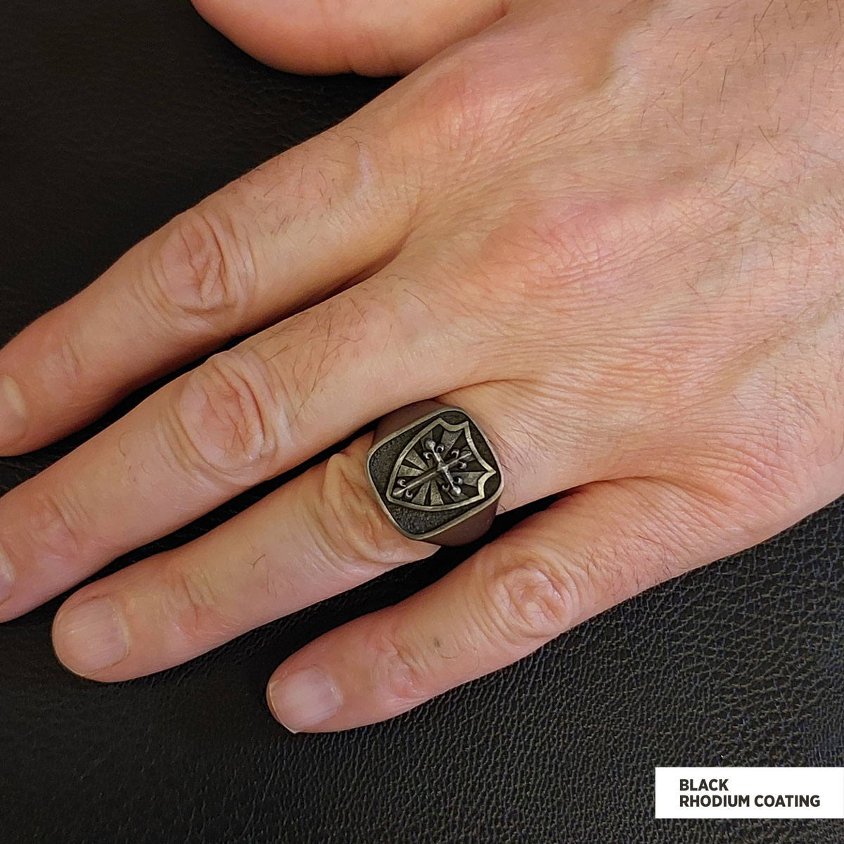 Cross and Shield Ring, Faith Jewelry, Christian Armor Jewelry, Knight's Cross and Shield Ring, Symbol of Protection and Faith, Gift for Himself