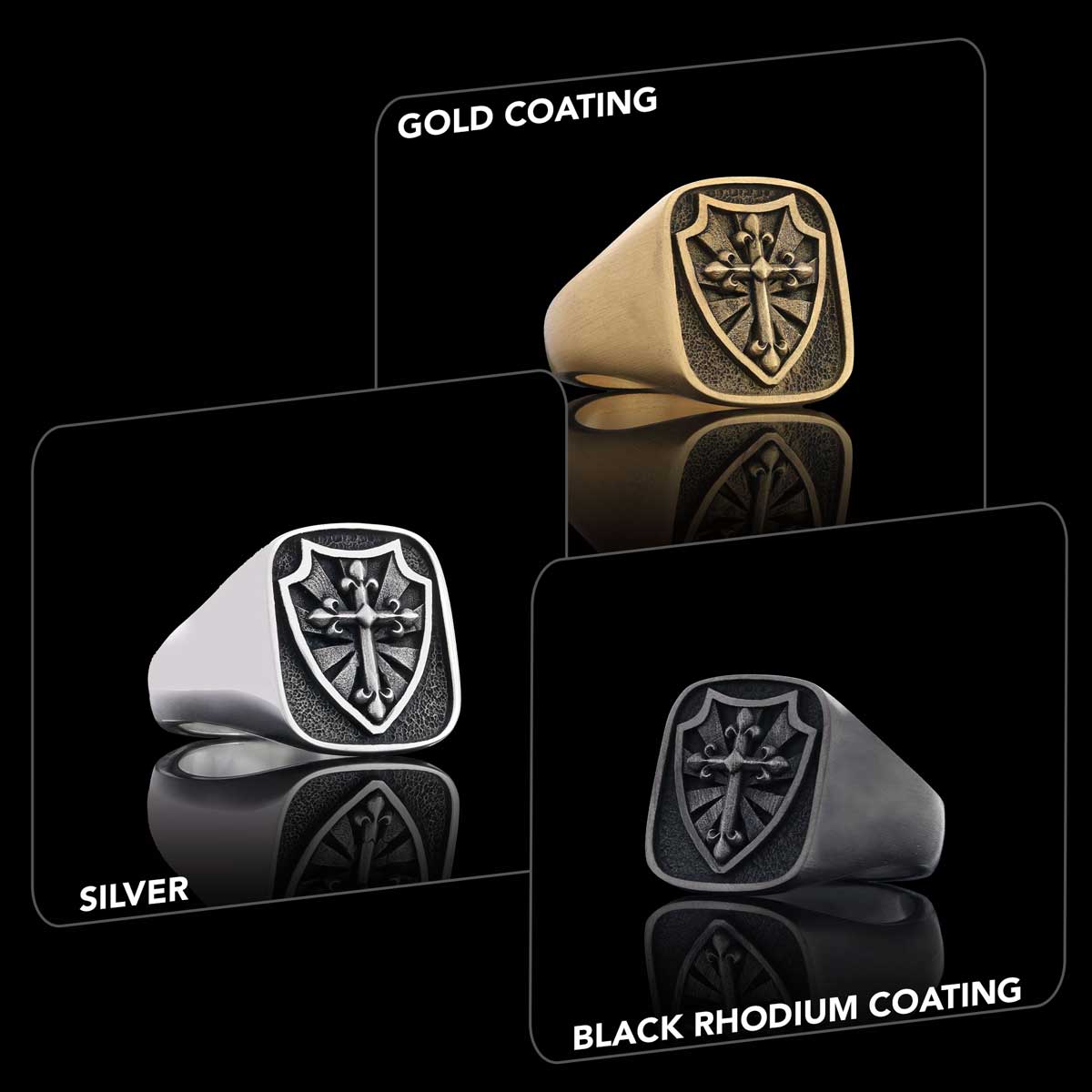 Cross and Shield Ring, Faith Jewelry, Christian Armor Jewelry, Knight's Cross and Shield Ring, Symbol of Protection and Faith, Gift for Himself