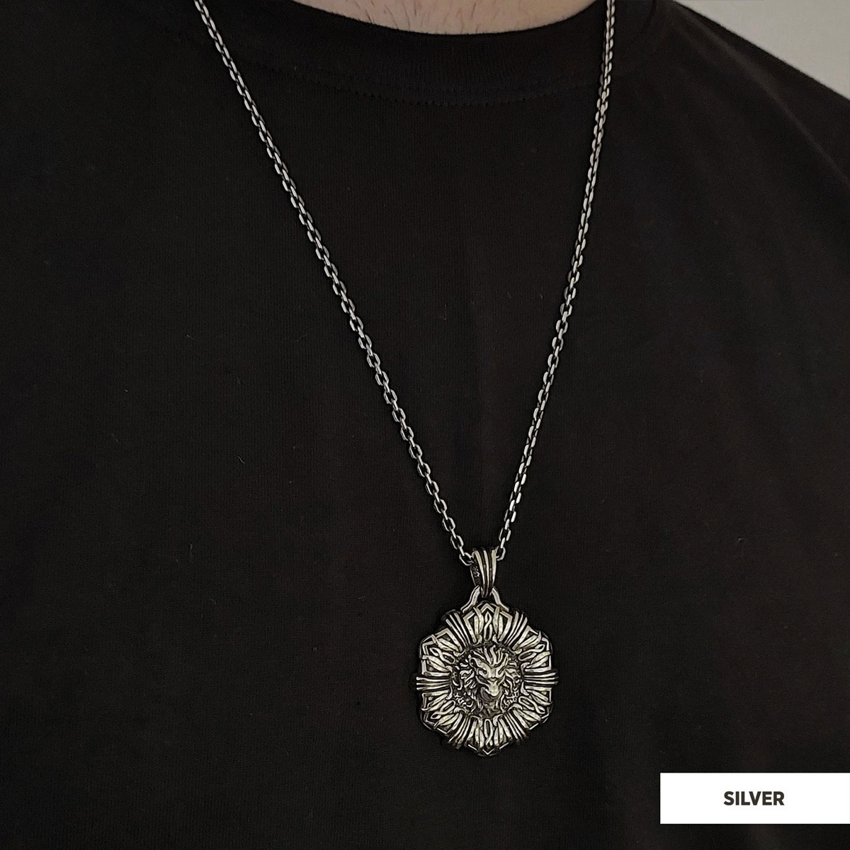 Custom Design Silver Leo Pendant
