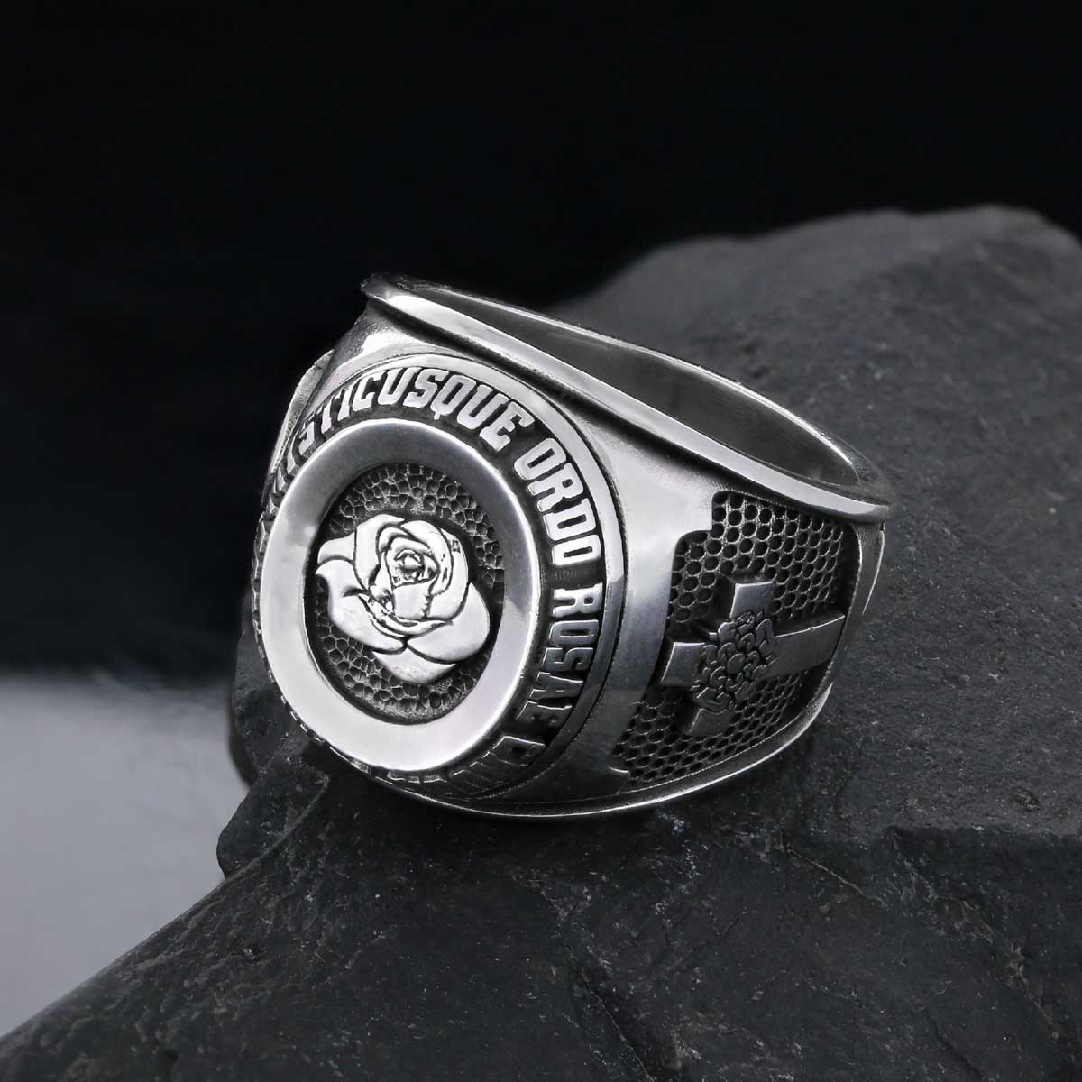 Custom Rosae Crucis Ring, Amorc Jewelry, Spiritual Emblem of the AMORC Ring