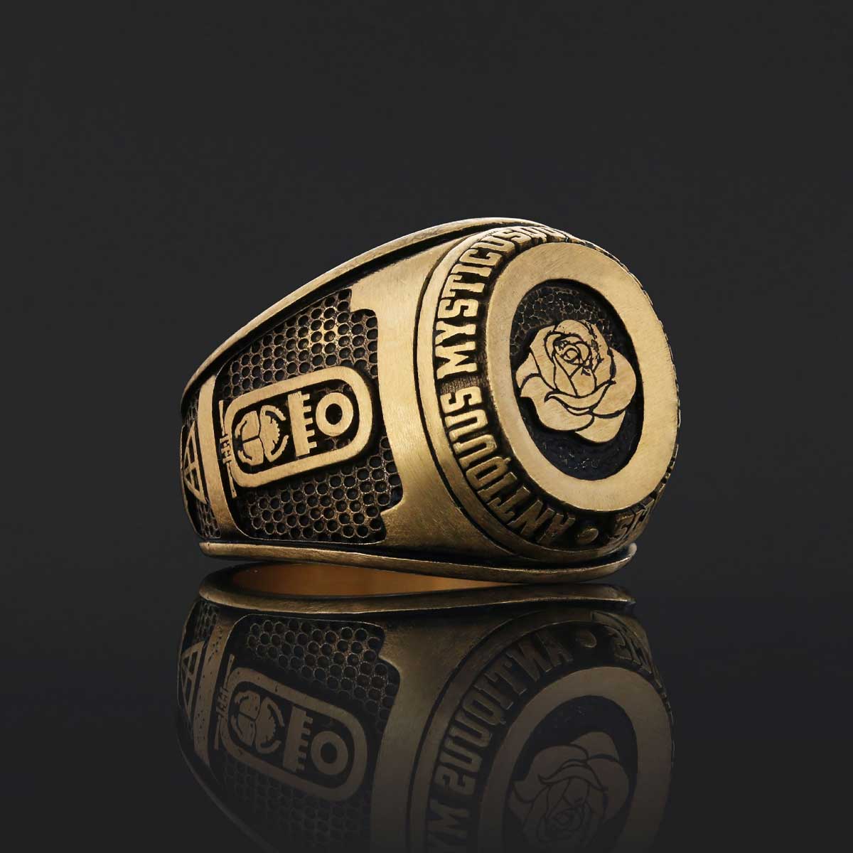 Custom Rosae Crucis Ring, Amorc Jewelry, Spiritual Emblem of the AMORC Ring