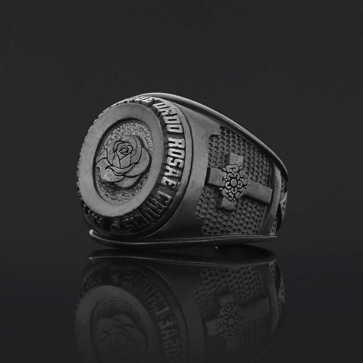 Custom Rosae Crucis Ring, Amorc Jewelry, Spiritual Emblem of the AMORC Ring