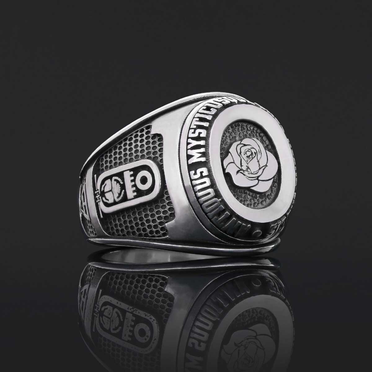 Custom Rosae Crucis Ring, Amorc Jewelry, Spiritual Emblem of the AMORC Ring