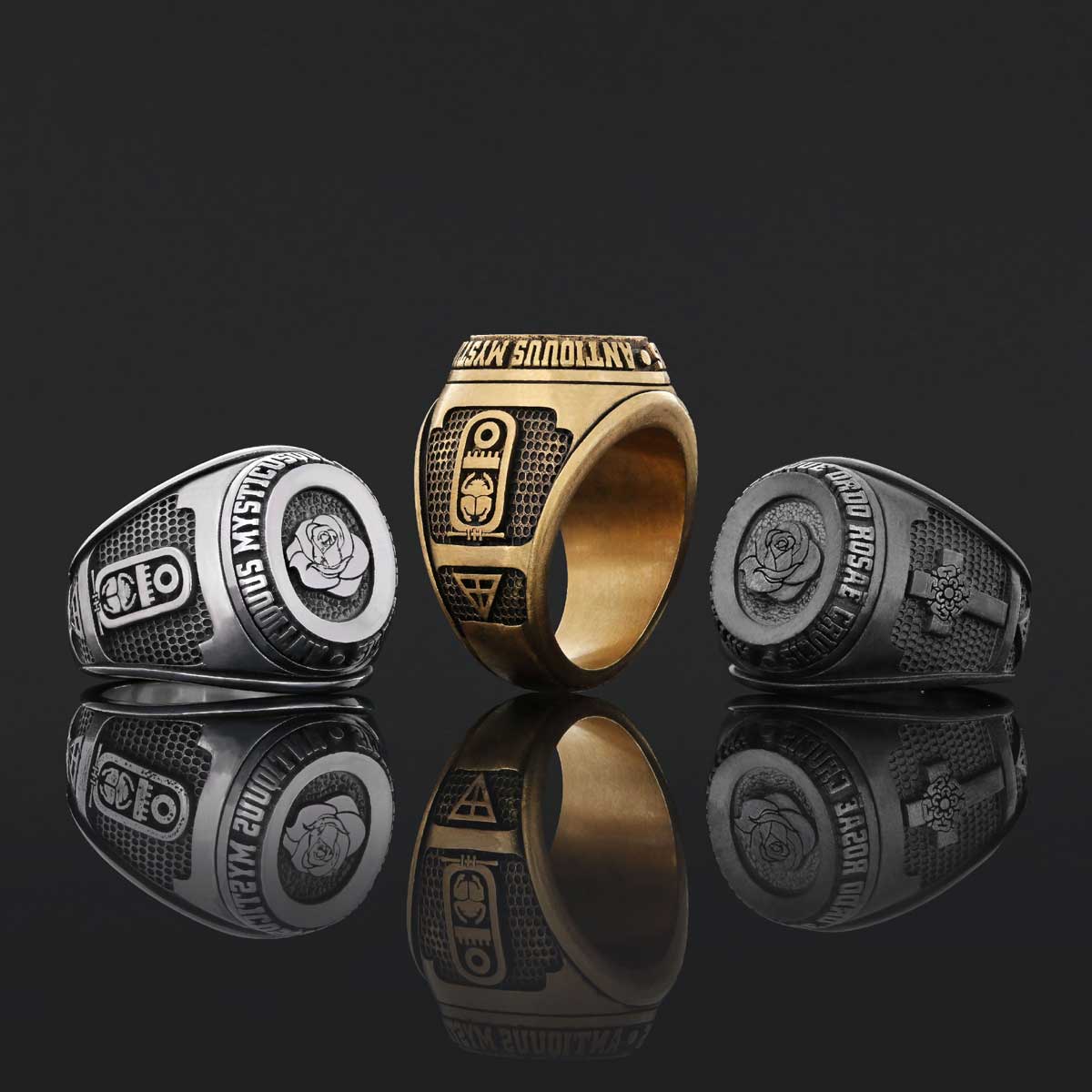 Custom Rosae Crucis Ring, Amorc Jewelry, Spiritual Emblem of the AMORC Ring