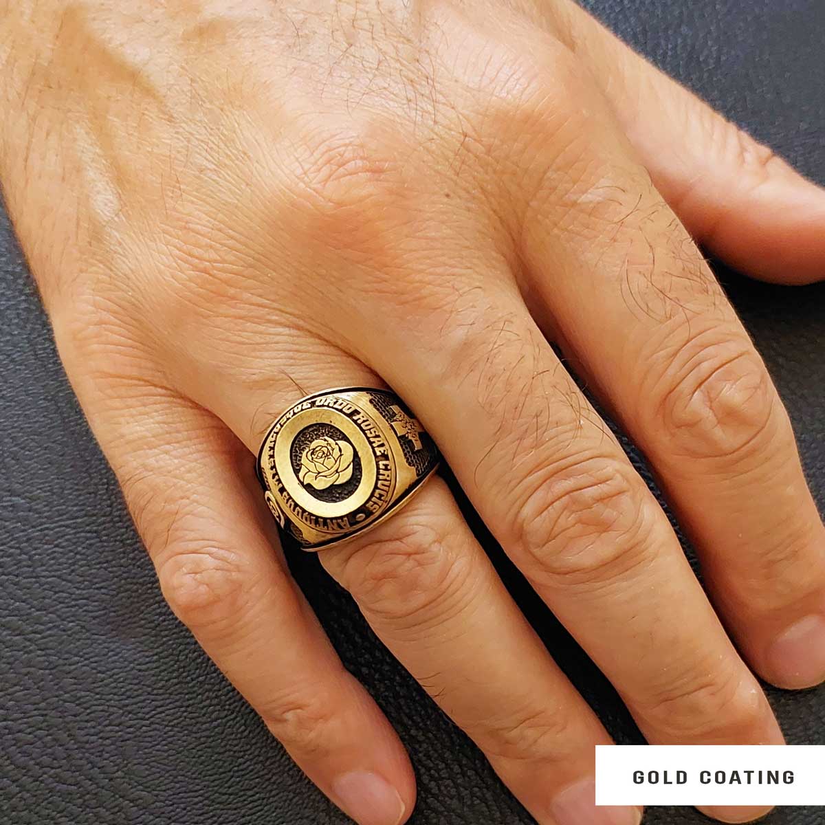 Custom Rosae Crucis Ring, Amorc Jewelry, Spiritual Emblem of the AMORC Ring Custom Rosae Crucis Ring, Amorc Jewelry, Spiritual Emblem of the AMORC Ring