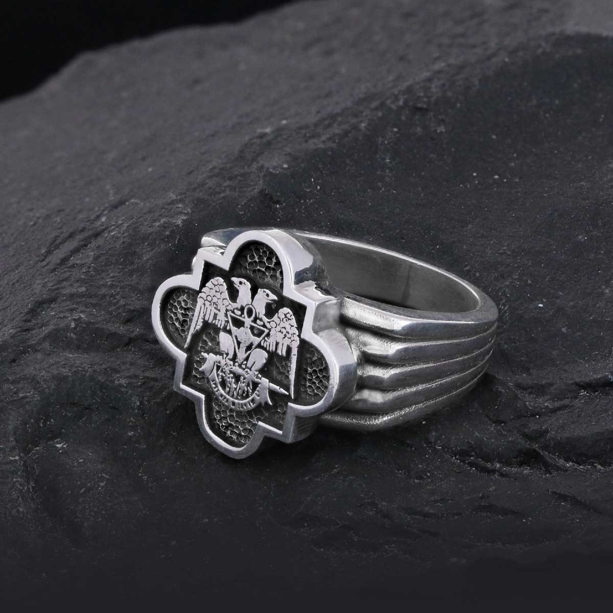 Custom Rousea Crucis Order Ring, Spiritual Symbol of Ancient Ring, Rosicrucian Cross Ring Amorc Ring