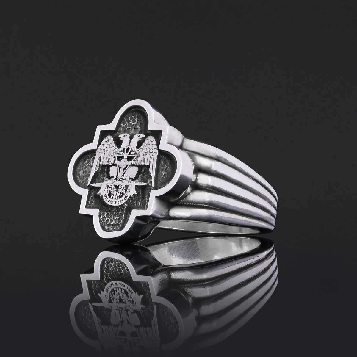 Custom Rousea Crucis Order Ring, Spiritual Symbol of Ancient Ring, Rosicrucian Cross Ring Amorc Ring