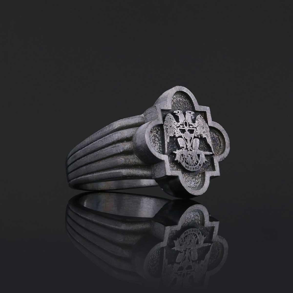 Custom Rousea Crucis Order Ring, Spiritual Symbol of Ancient Ring, Rosicrucian Cross Ring Amorc Ring