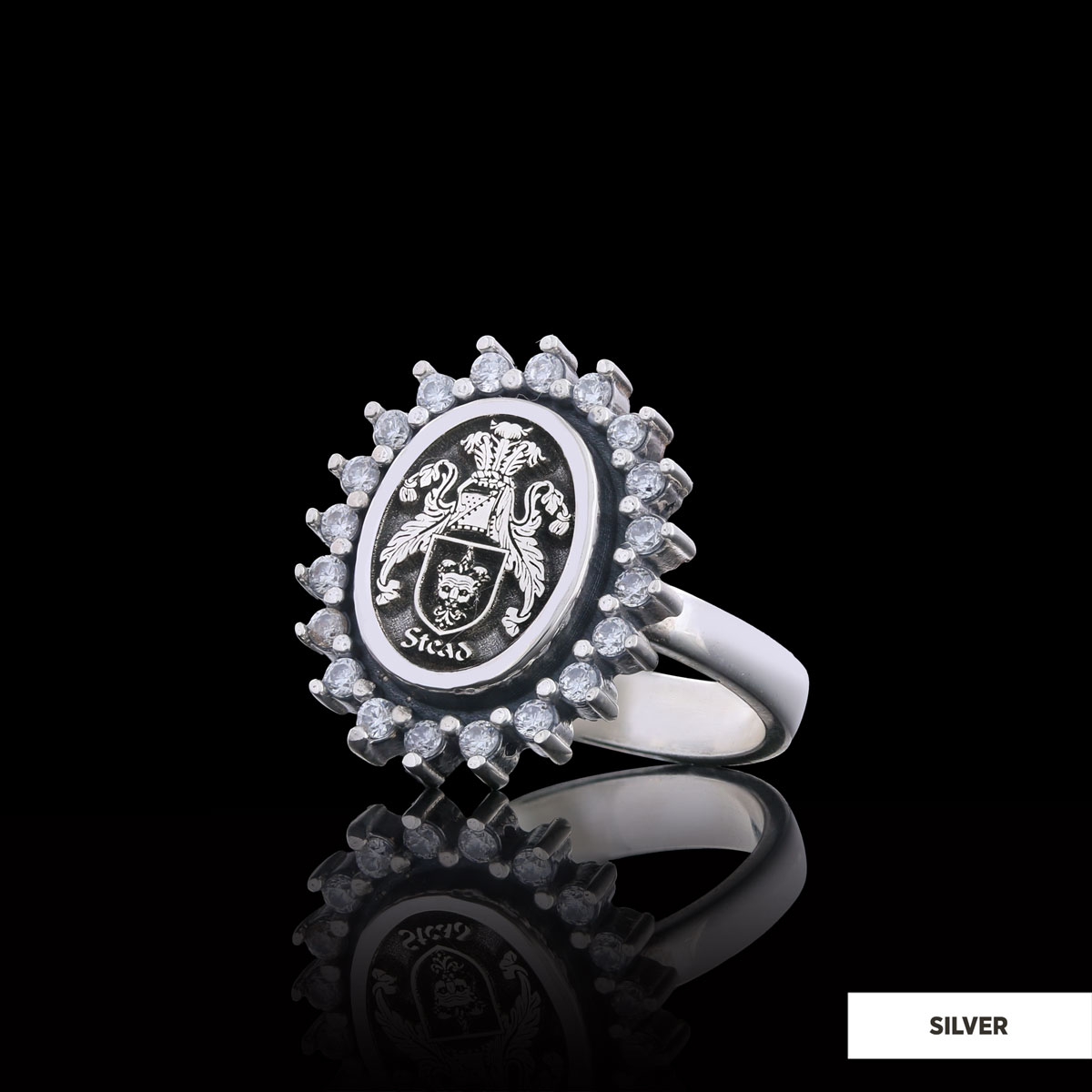 Family Crest Stone Ring, Women's Ring, Gift for Him