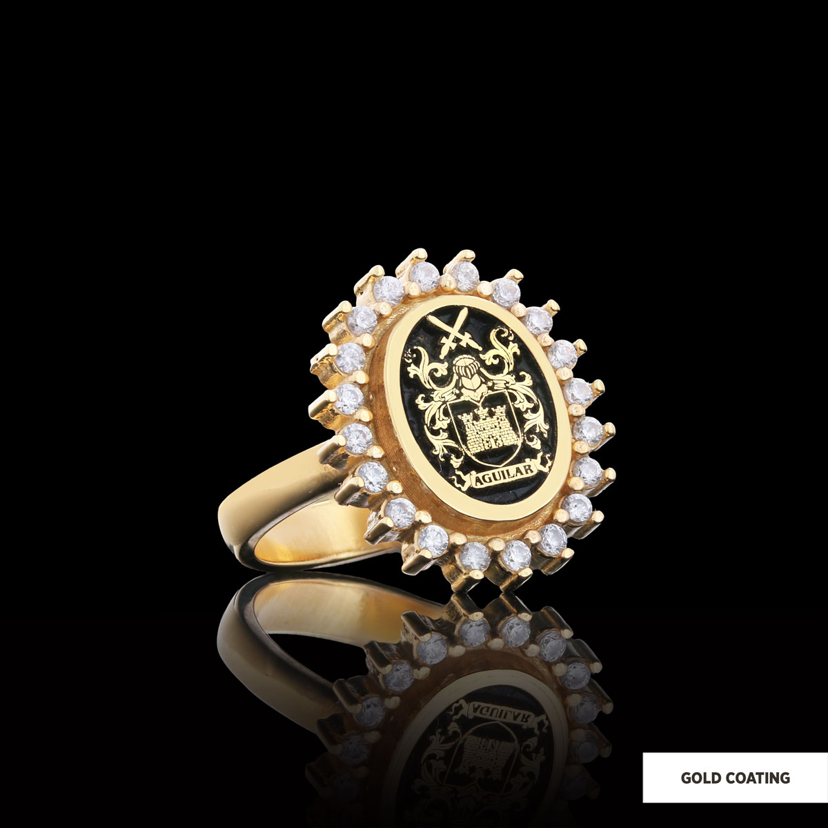 Family Crest Stone Ring, Women's Ring, Gift for Him