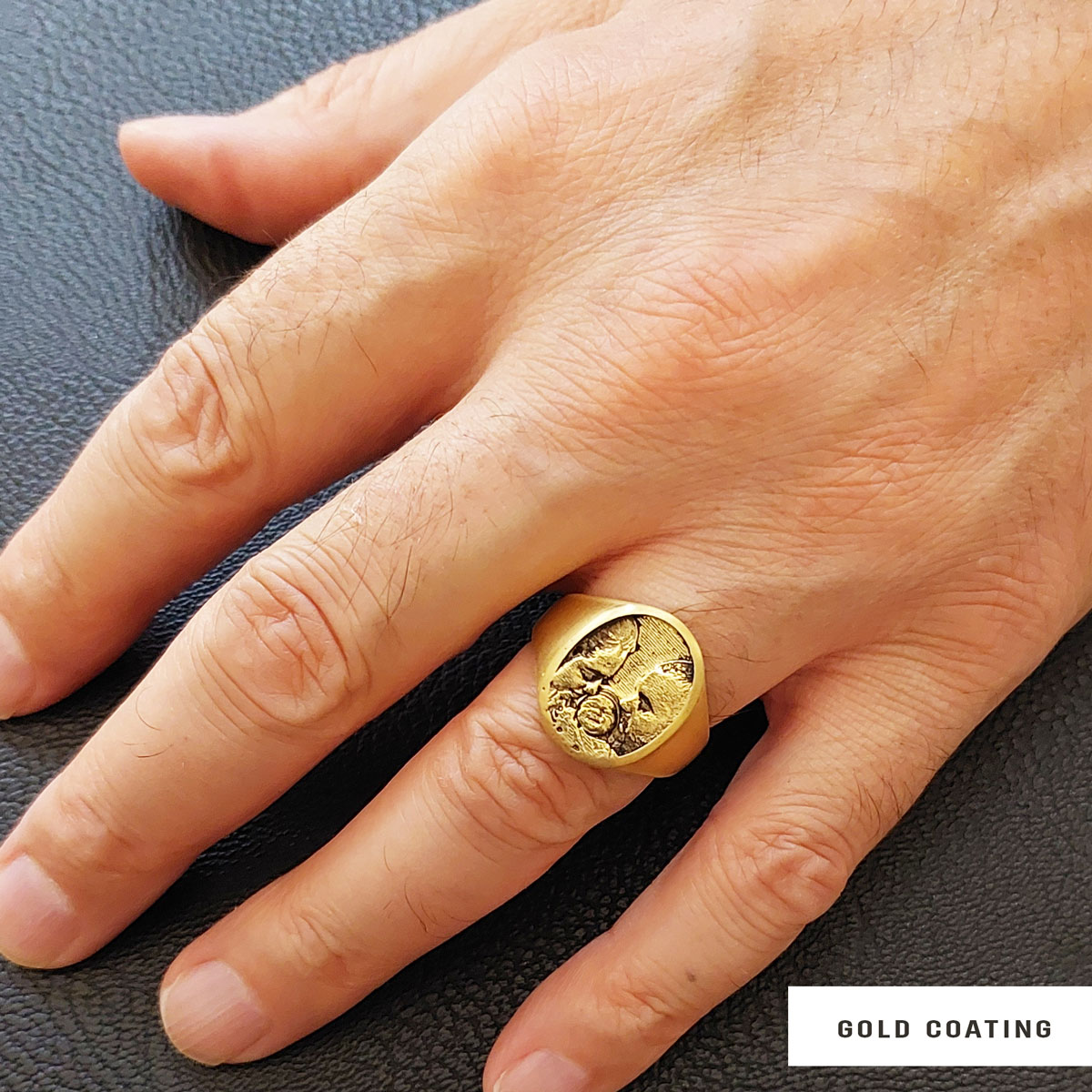 Family Photo Ring, Timeless Family Photo Square Ring, Personalized for You