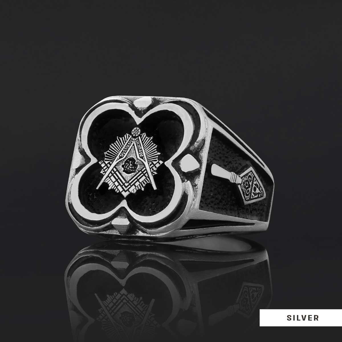 Freemason Special Design Sterling Silver Masonic Ring