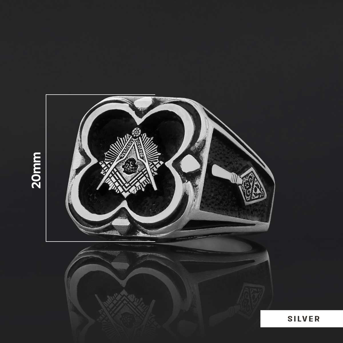 Freemason Special Design Sterling Silver Masonic Ring