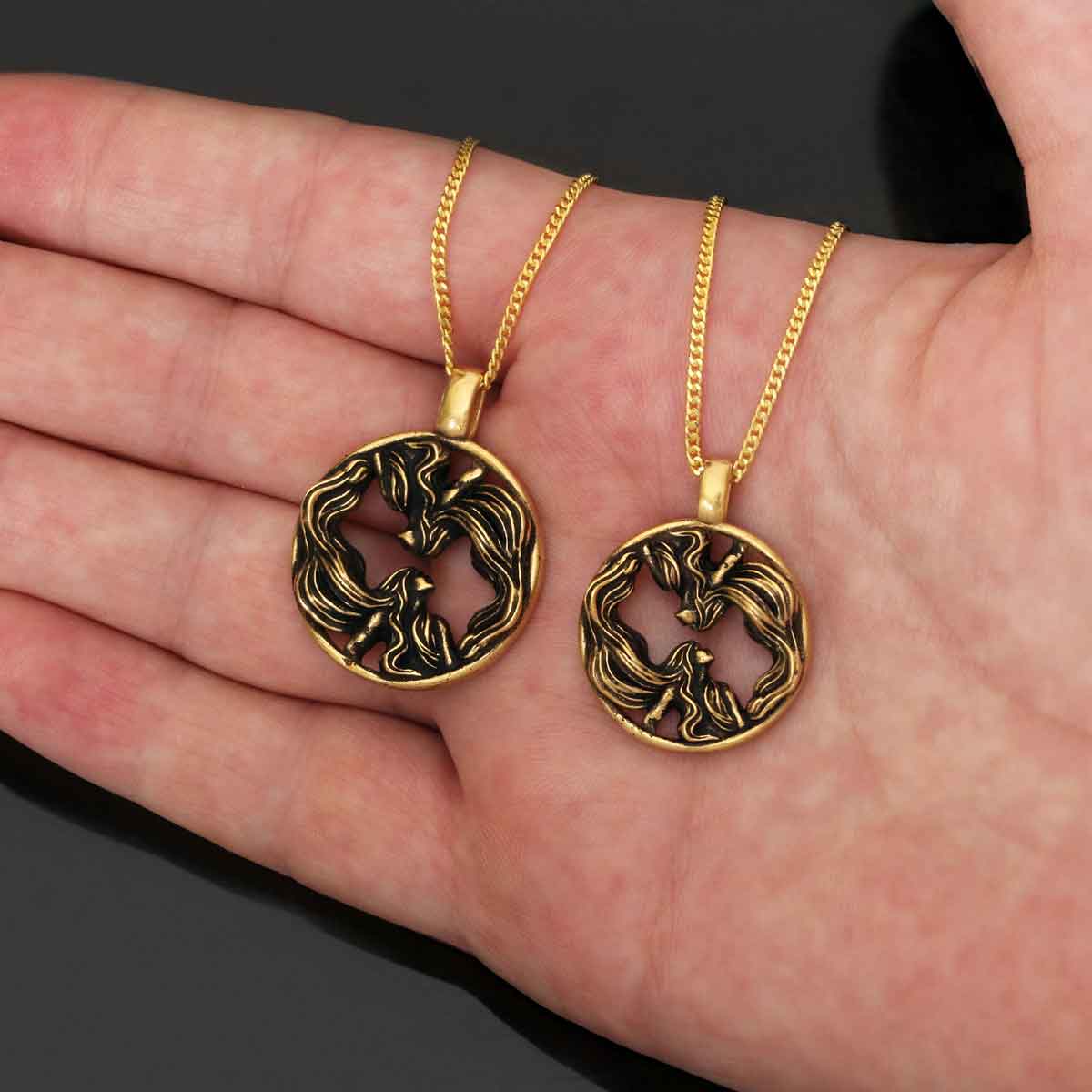 Gemini Pendant, Sterling Silver Gemini Necklace, Handmade Gemini Jewelry, Horoscope Gemini Necklace