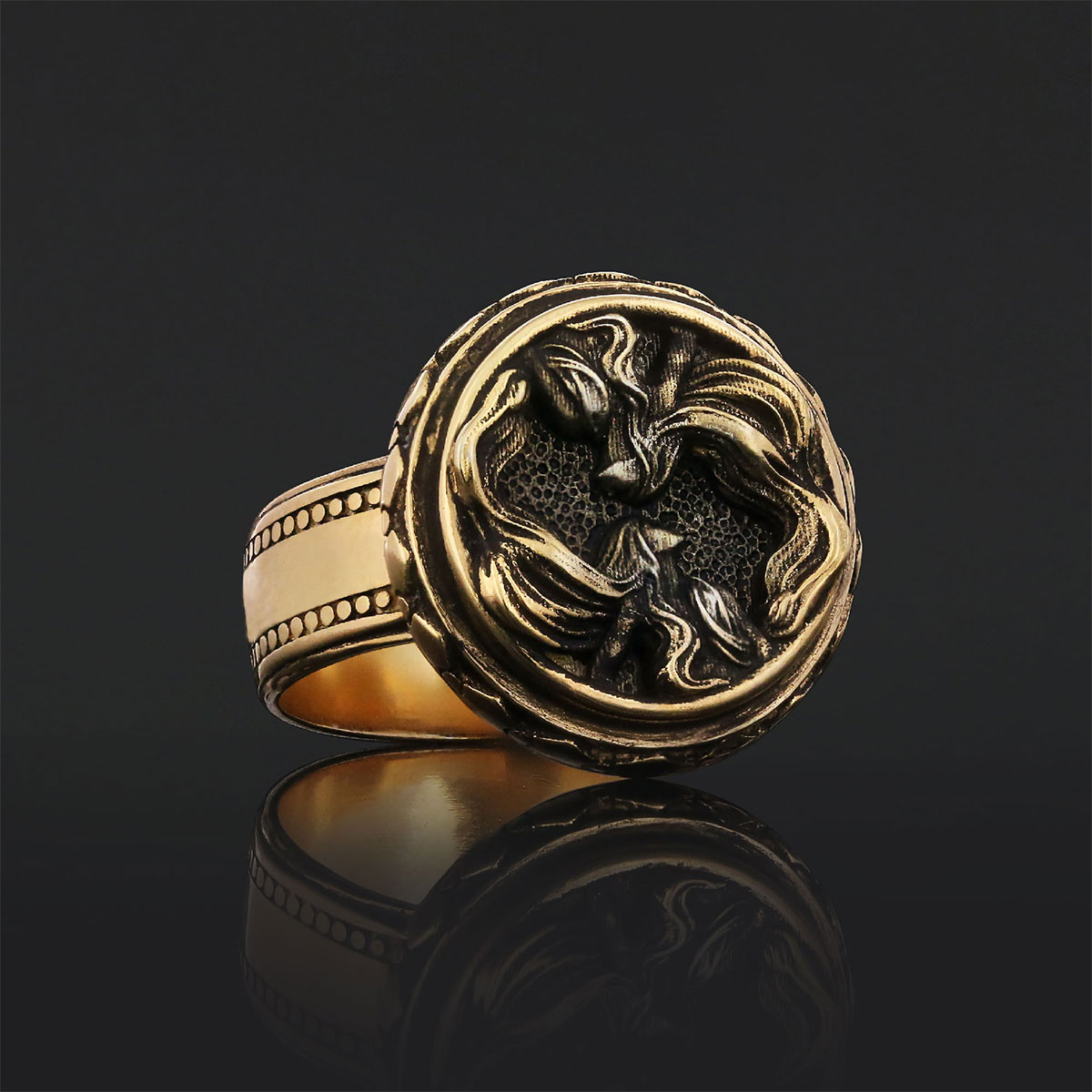 Gemini Zodiac Silver Ring