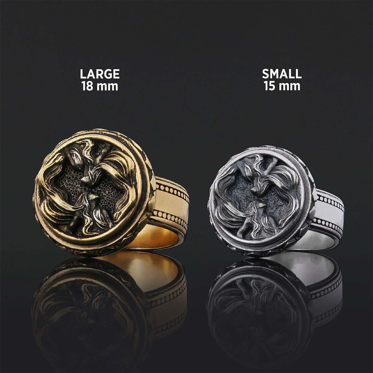 Gemini Zodiac Silver Ring