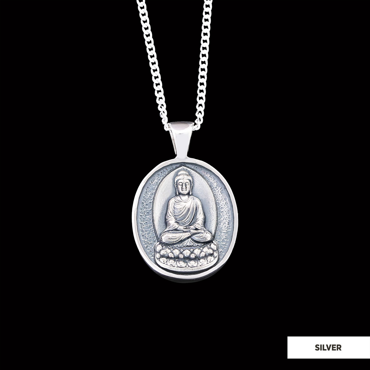 Goddess of Mercy Necklace, Buddha Pendant, Buddha Silver Necklace, Religious Necklace, Buddhist Gift
