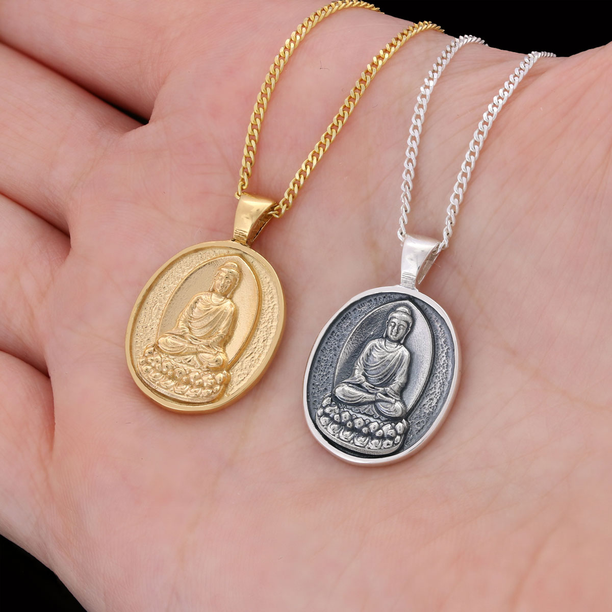 Goddess of Mercy Necklace, Buddha Pendant, Buddha Silver Necklace, Religious Necklace, Buddhist Gift Goddess of Mercy Necklace, Buddha Pendant, Buddha Silver Necklace, Religious Necklace, Buddhist Gift