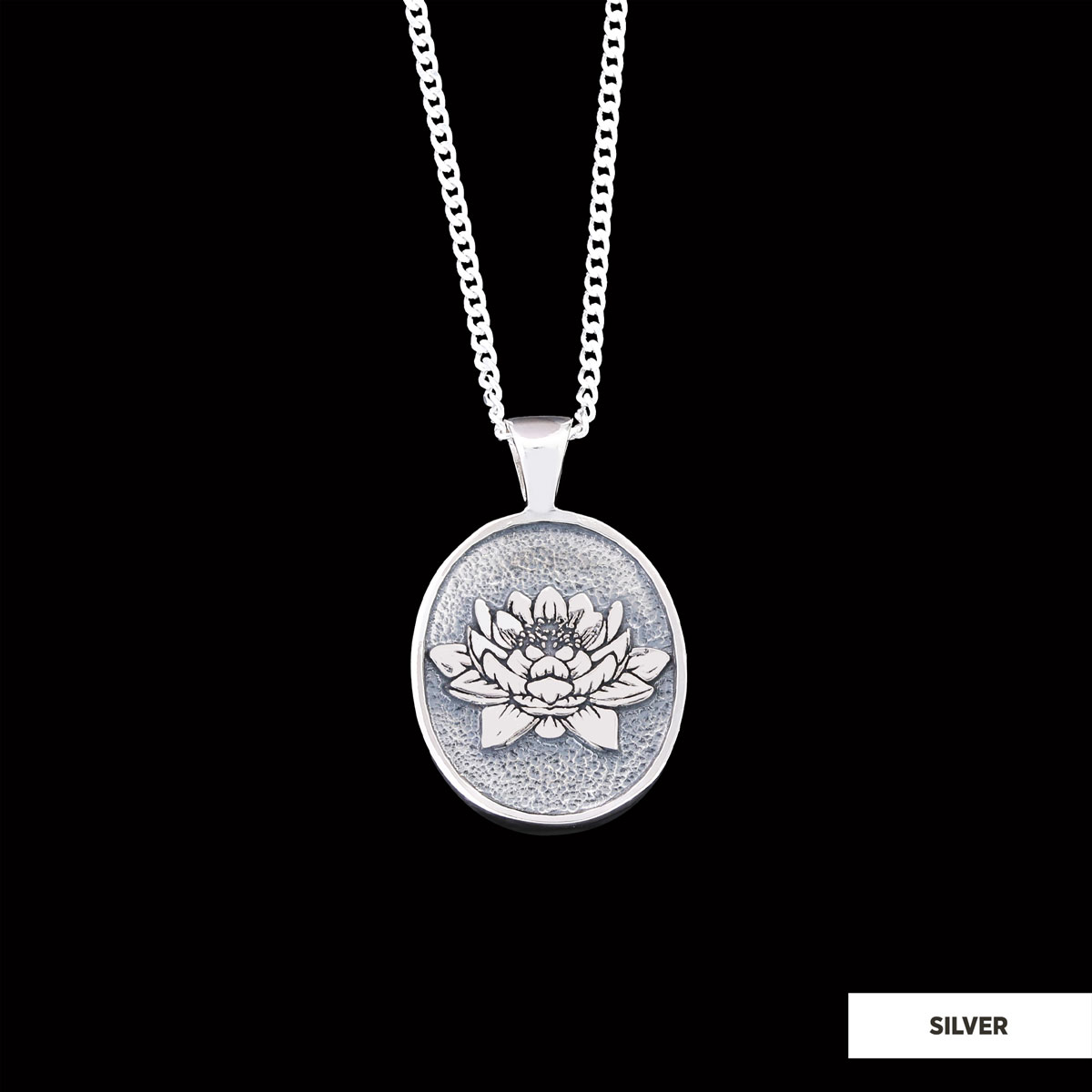 Gold Plated Silver Lotus Flower Necklace, Birth Flower Lotus Pendant, Charm Lotus Jewelry, Gift for Woman