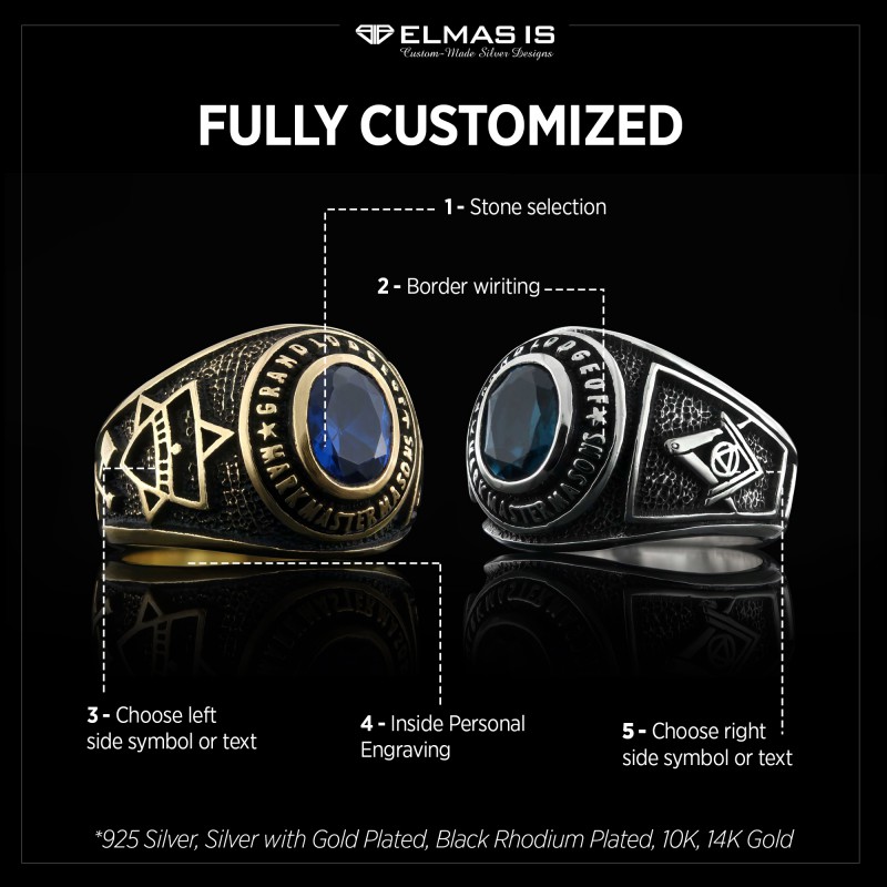 Masonic Lion Ring | Loni Design Group Engagement Rings $1,454.94 | 10k  Gold, 14k Gold , 18k gold , .925 Sterling Silver & Platinum