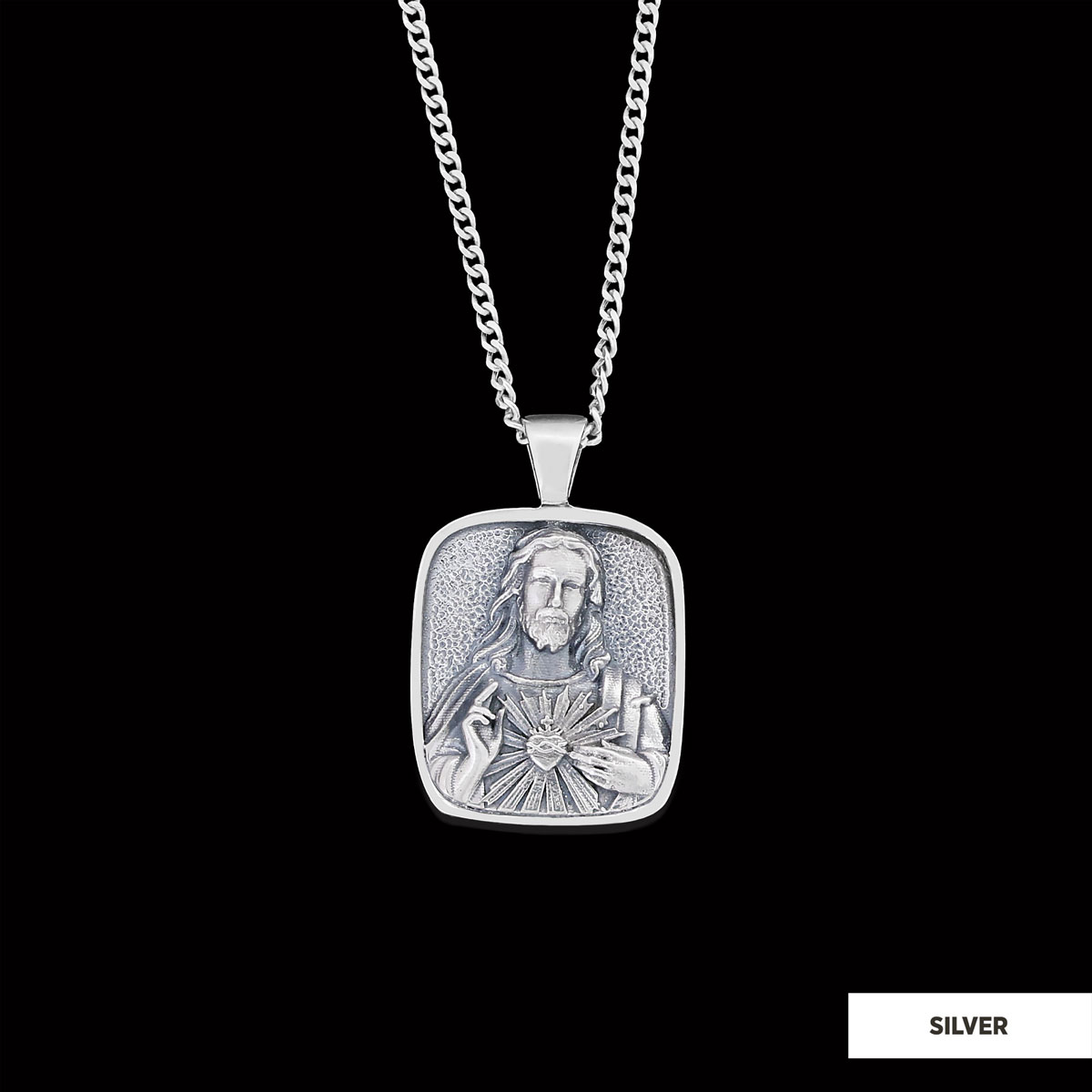 Handcrafted Square Jesus Necklace, Christ Religious Pendant, Christian Necklace, Religious Jewelry, Christ Gold Plated Pendant, Messiah Accessory