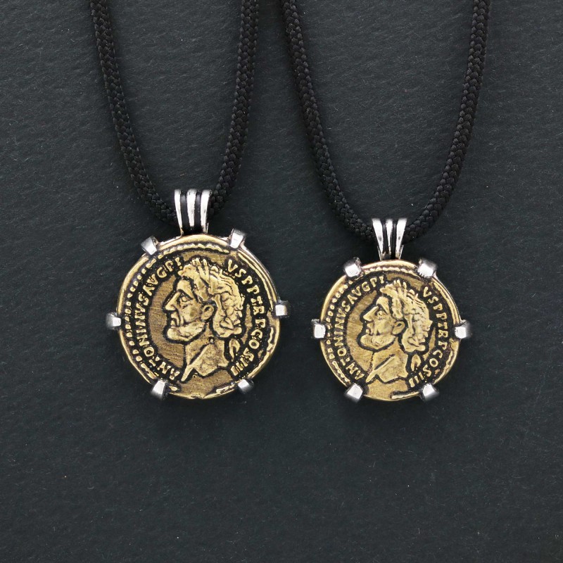 Handmade Antoninus Pius Aureus Roma Coin Women Pendant