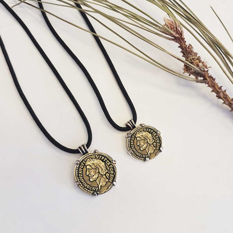 Handmade Antoninus Pius Aureus Roma Coin Women Pendant