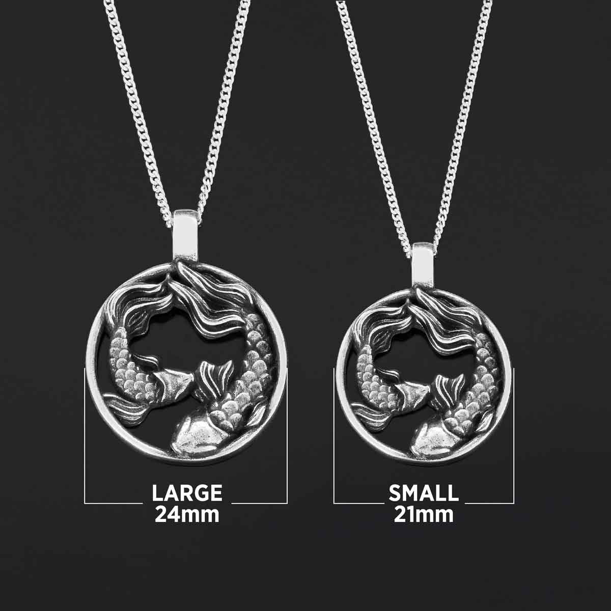 Handmade Pisces Pendant, Sterling Silver Pisces Necklace, Pisces Jewelry, Horoscope Pisces Necklace