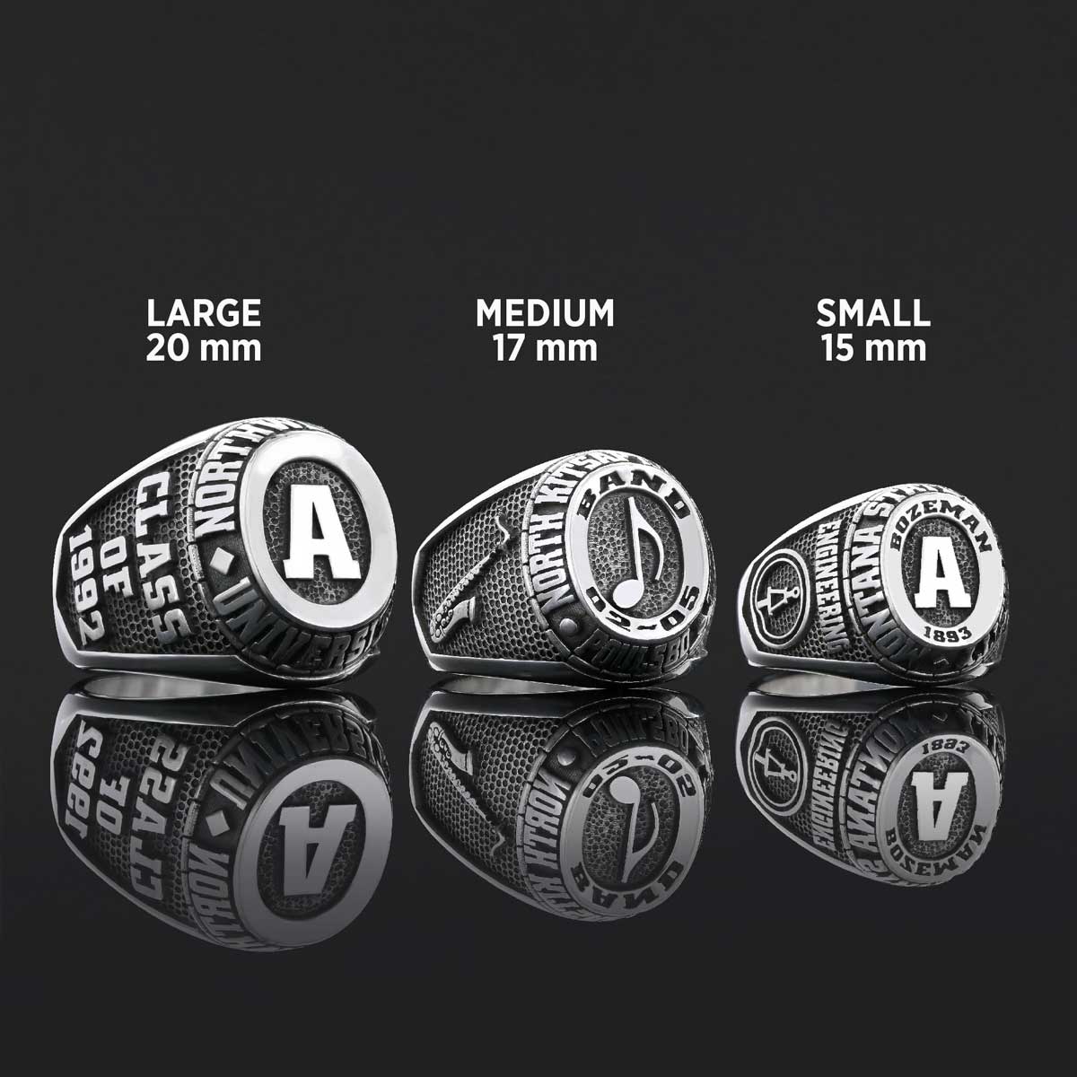 Handmade University Ring, Custom High School Graduation Ring, Class Ring, College Class Ring