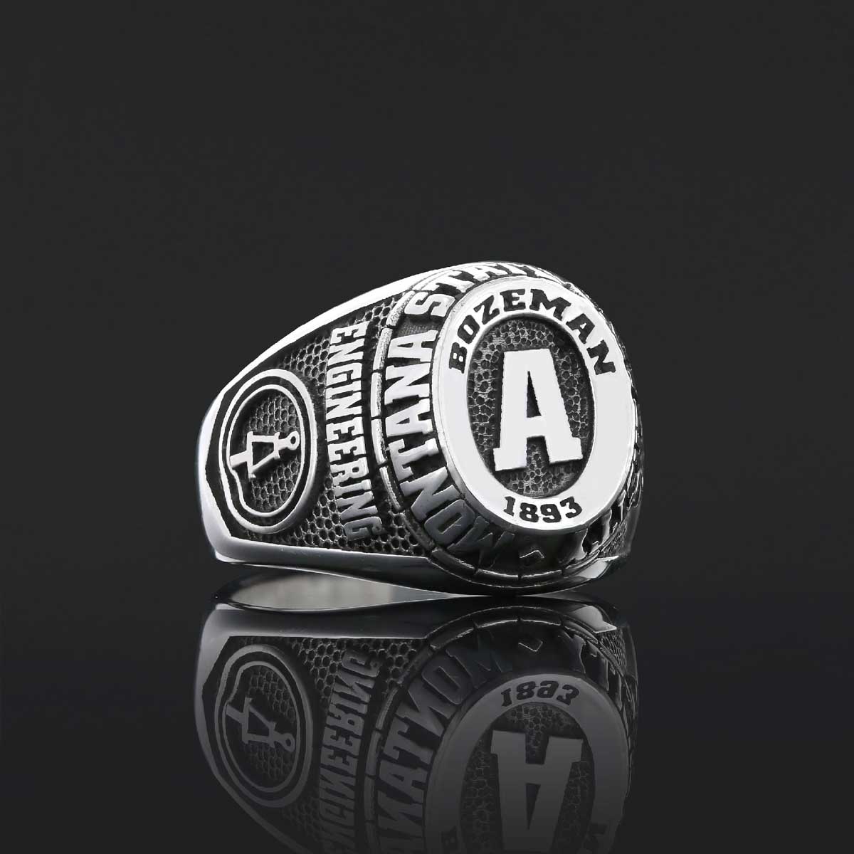 Handmade University Ring, Custom High School Graduation Ring, Class Ring, College Class Ring Handmade University Ring, Custom High School Graduation Ring, Class Ring, College Class Ring