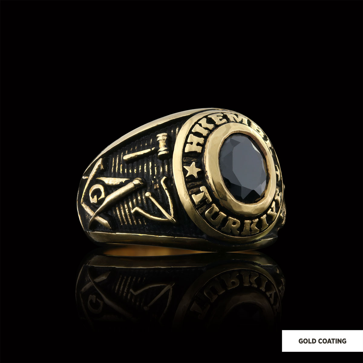 Hkembl Turkiye Masonic Ring, Free Mason Ring, Mens Masonic Rings, Masonic Jewelry