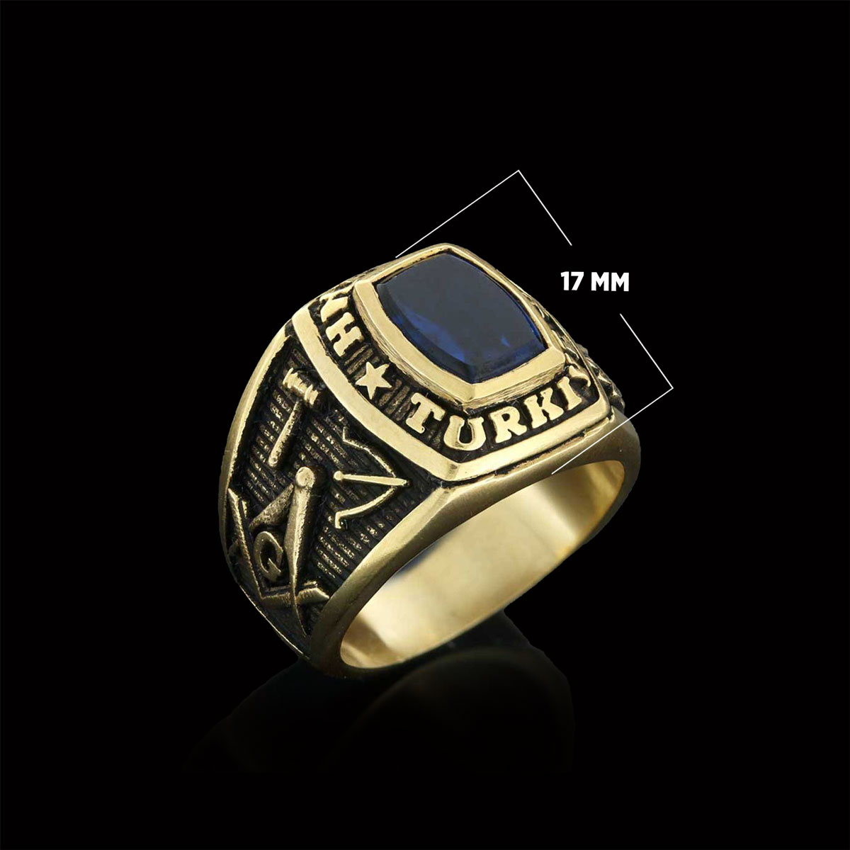 Hkembl Turkiye Masonic Ring, Freemasonic Ring, Master Mason Ring, Elegant Masonic Ring