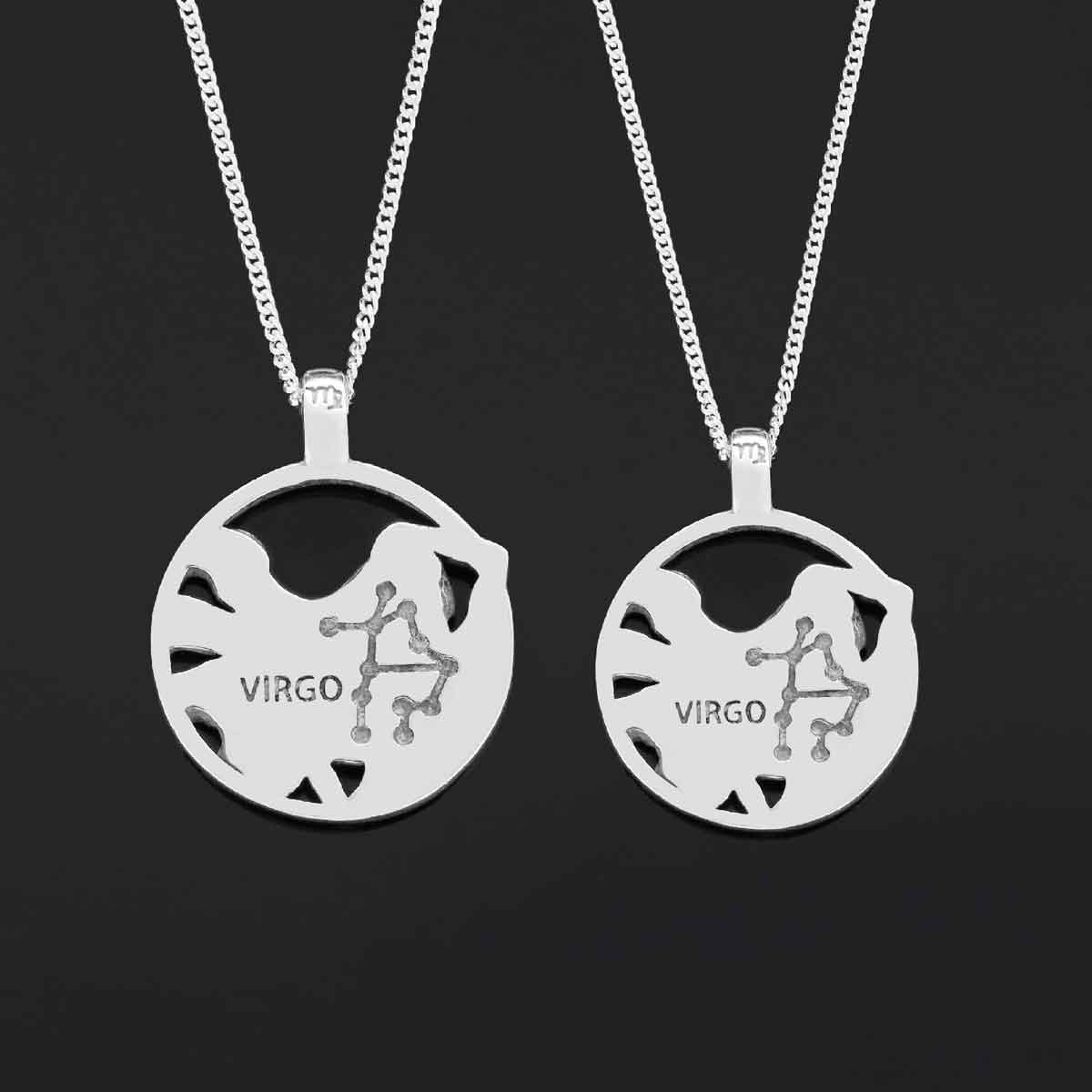 Horoscope Virgo Necklace, Handmade Virgo Pendant, Sterling Silver Virgo Necklace, Virgo Jewelry