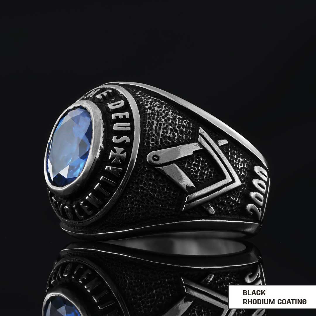 In Nome Deus Benevolentia Masonic Ring, Freemason Ring, Master Mason Rings
