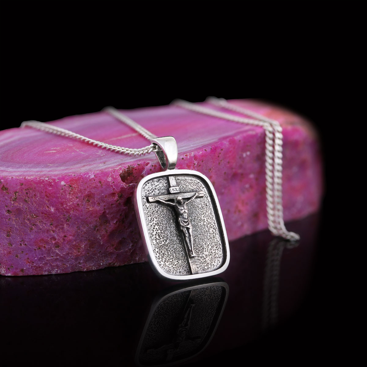 Jesus Cross Necklace, Silver Cross, Jesus Christ Cross Necklace, Catholic Cross, Jesus cross necklace, Religious Jewelry