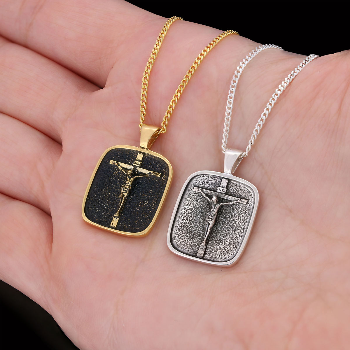Jesus Cross Necklace, Silver Cross, Jesus Christ Cross Necklace, Catholic Cross, Jesus cross necklace, Religious Jewelry