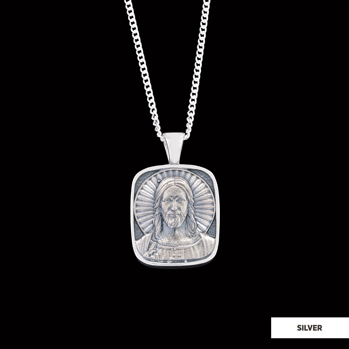 Jesus Necklace, Christ Necklace, Faith Jewelry, Sun and Christian Jewelry, Religious Accessory, Gift for Her