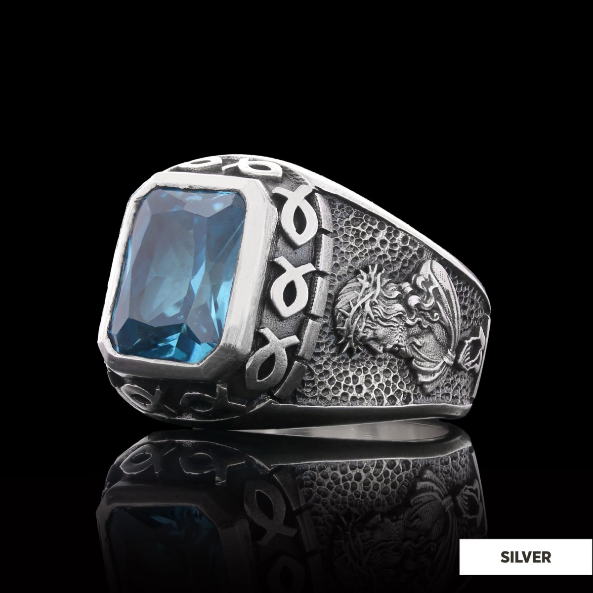 Jesus Stone Square Ring