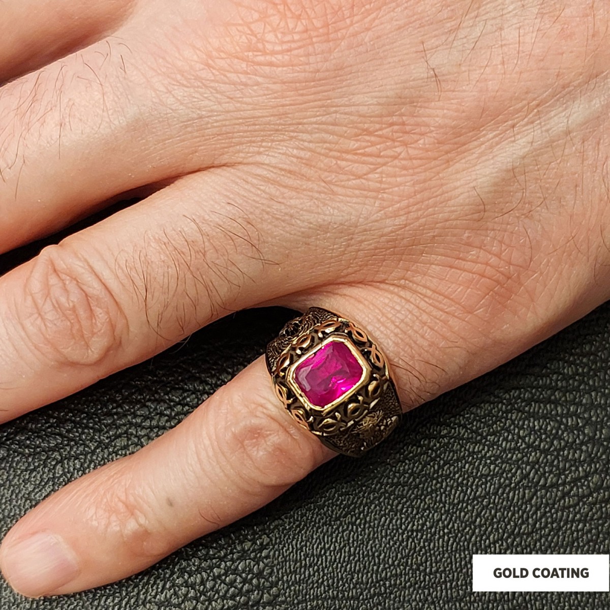 Jesus Stone Square Ring