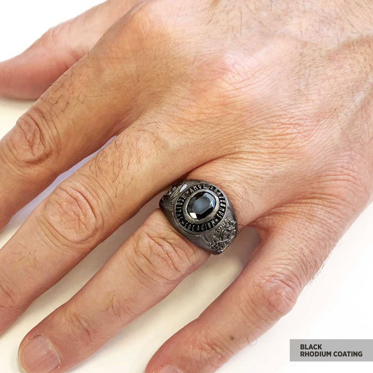 Jewish Masonic Round Ring, Custom Stone Mason Ring, Freemasonic Ring, Master Mason Ring