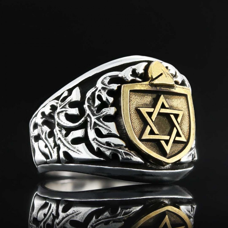 925 Sterling Silver Magen David Jewish Ring