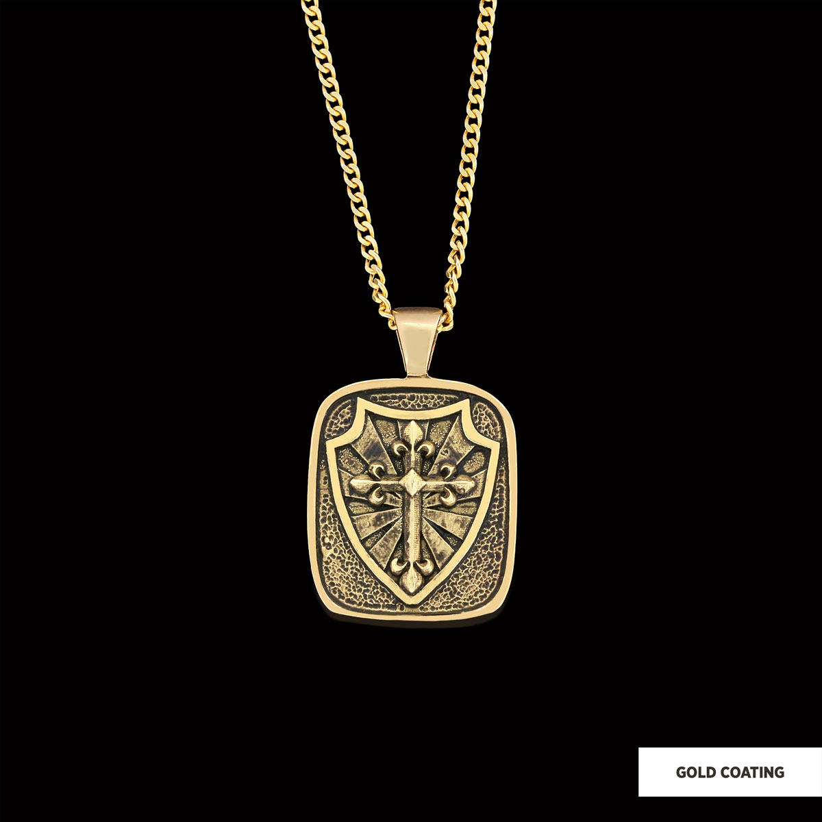 Knight's Cross and Shield Necklace, Silver Shield Necklace, Religious Gift for Men, Christian Armor Jewelry, Crusader Accessory Knight's Cross and Shield Necklace, Silver Shield Necklace, Religious Gift for Men, Christian Armor Jewelry, Crusader Accessory