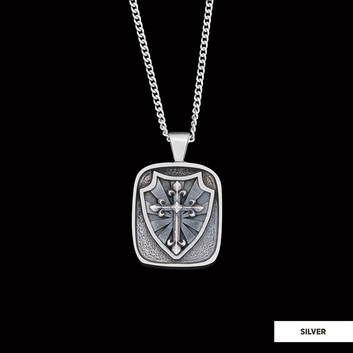 Knight's Cross and Shield Necklace, Silver Shield Necklace, Religious Gift for Men, Christian Armor Jewelry, Crusader Accessory Knight's Cross and Shield Necklace, Silver Shield Necklace, Religious Gift for Men, Christian Armor Jewelry, Crusader Accessory