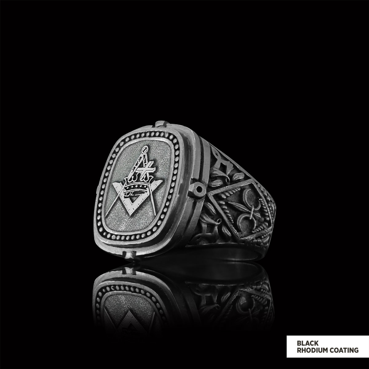 Knights Templar Masonic Ring, Celtic Lodge Masonic Ring, Signet Mason Ring, Mason Jewelry