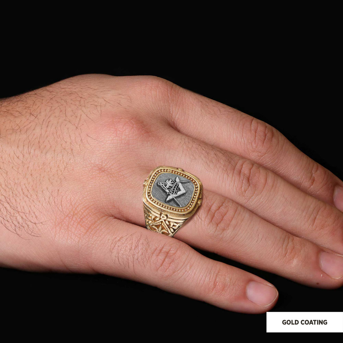 Knights Templar Masonic Ring, Celtic Lodge Masonic Ring, Signet Mason Ring, Mason Jewelry